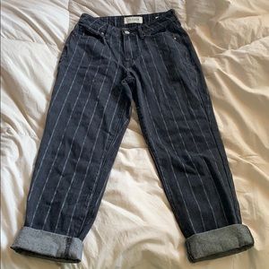 Black Pin-striped Jeans